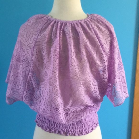 Lavender knitted blouse   Size 10/12 - Picture 2 of 6